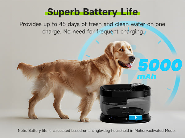 BIB1 - Wireless Automatic Dog Water Fountain 7L with sensor