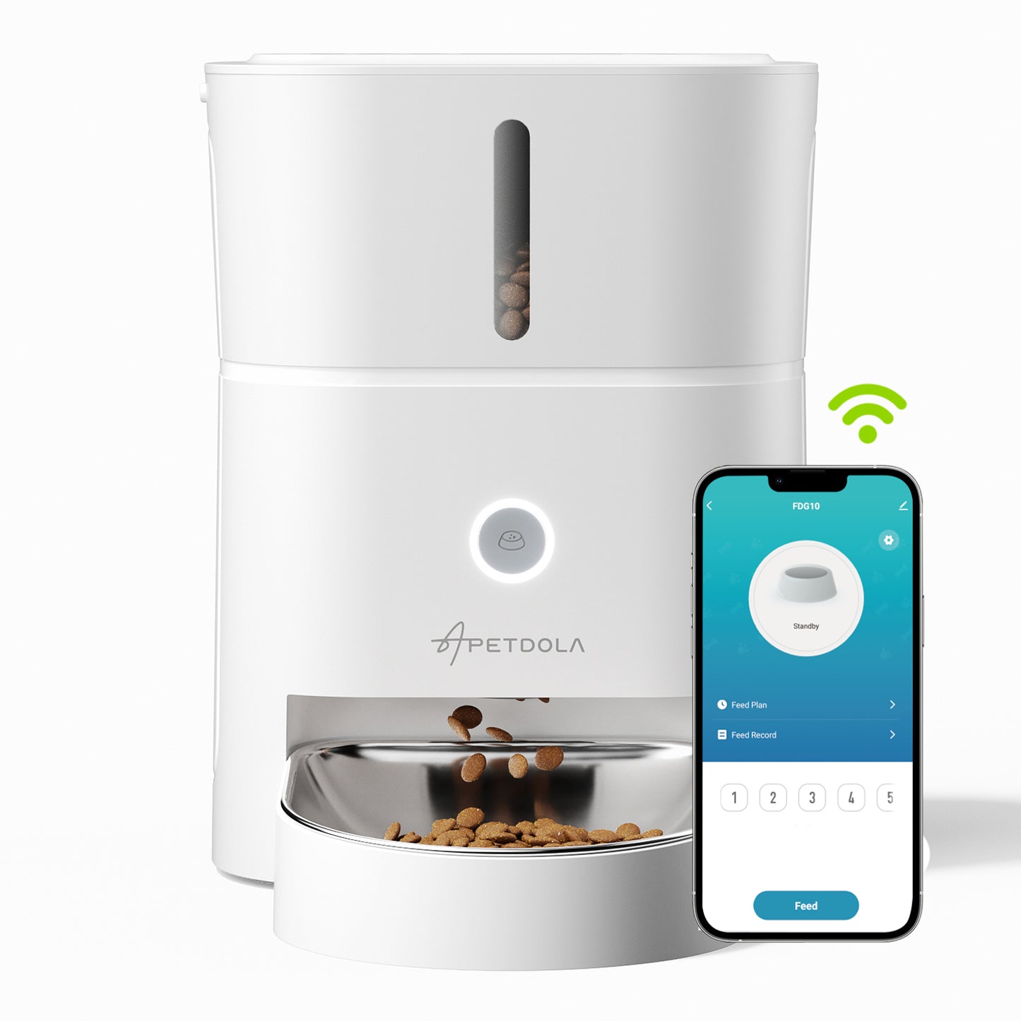 Automatic Cat Feeder Black and White control via App