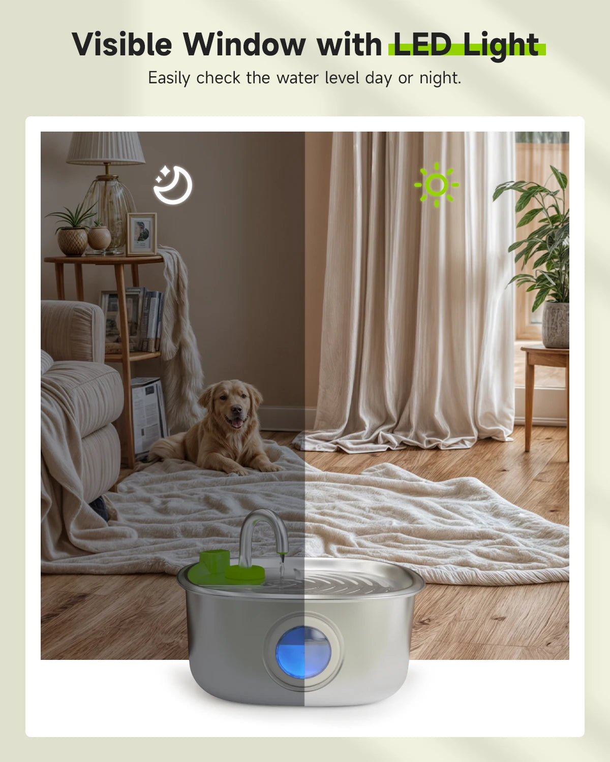 7L Automatic Stainless Steel Pet Water Fountain For Cats and Dogs
