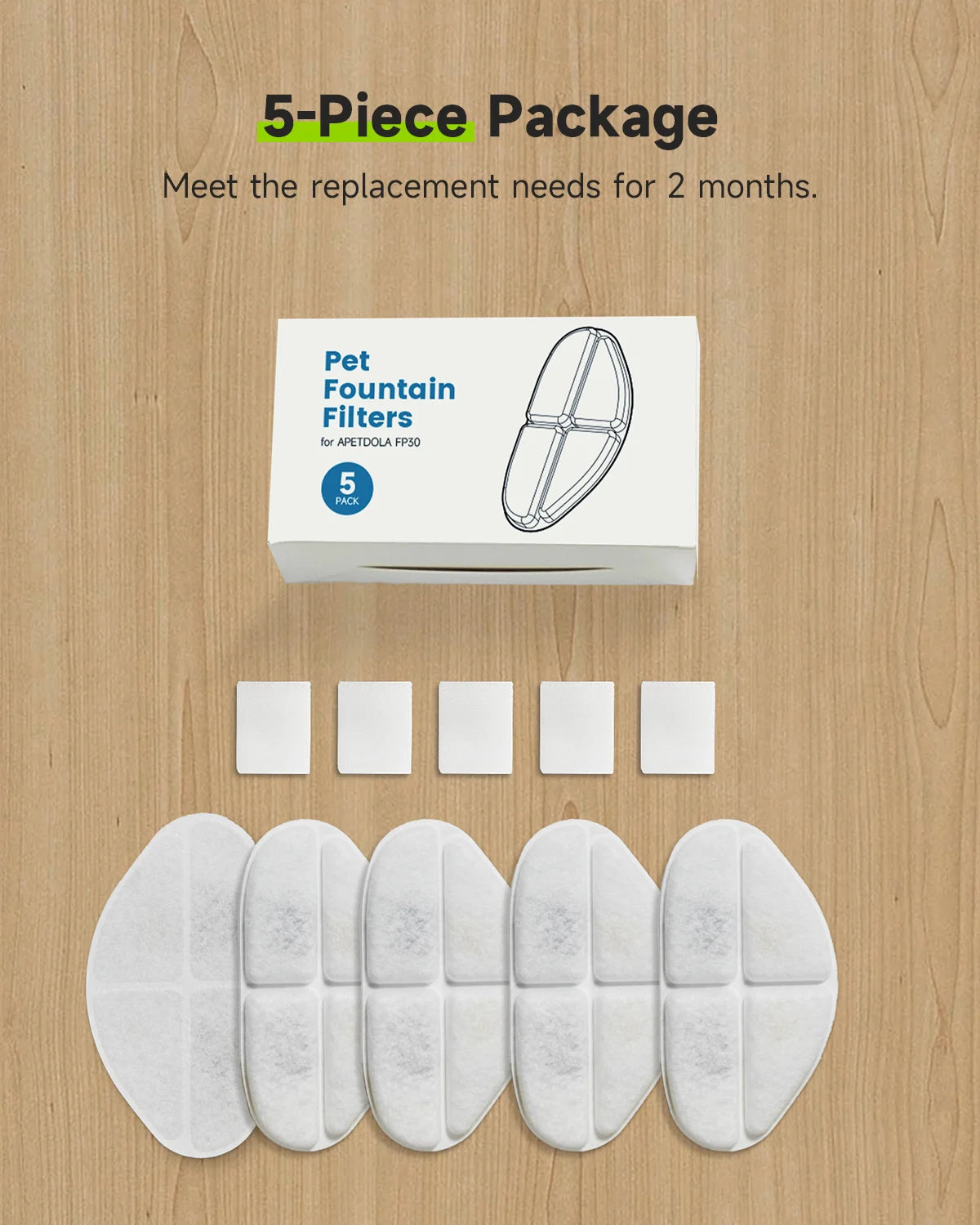 5-Pack Replacement Filters Filters for our Wireless Dog Fountain
