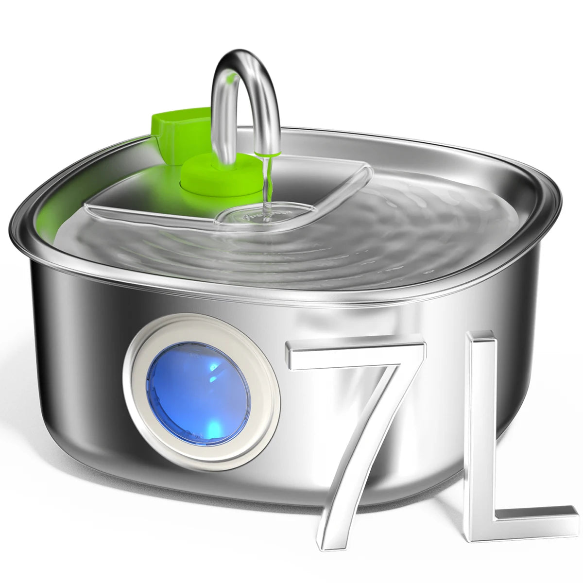 7L Automatic Stainless Steel Pet Water Fountain For Cats and Dogs