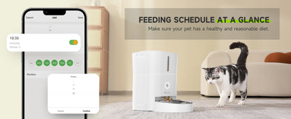 Automatic Cat Feeder Black and White control via App