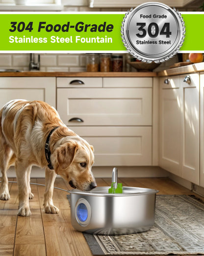 7L Automatic Stainless Steel Pet Water Fountain For Cats and Dogs